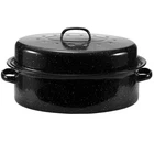 Jy Cookment 19 Enameled Oval Roasting Pan With Domed Lid - Great For Tu New. Price: $69.26.
