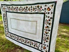 Vtg. Pennsylvania Dutch 60" X 85" Linen Tablecloth Pre-owned. Price: $19.95.