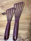 Rachael Ray 10 & 12 Wine Plastic Slotted Fish Turner Spatula Utensil SET/2 Used. Price: $10.00.