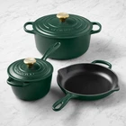 Creuset Signature Enameled Cast Iron 5-PIECE Cookware New. Price: $449.00.