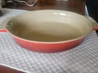 Creuset Oval Au Gratin Casserole Stoneware 8.5X12.5IN Baking Dish Red 07-21 Used. Price: $18.99.