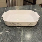 Vintage Corningware Shadow Iris A-21-B-N Roaster Casserole Dish 12 X10 X2 Used. Price: $49.00.