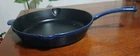 Cuisinart Chef's Classic 10" Enameled Cast Iron Skillet Pan Blue Used. Price: $18.00.