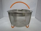 Instant Stainless Steel Mesh Steamer Basket Fits 5,6 And 8 Quart New. Price: $19.99.