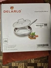 Delarlo Tri-ply Stainless Steel 12 Inch Deep Heavy Duty Frying Pan With Lid New. Price: $50.00.