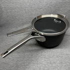 Calphalon Premier 3.5 Qt Nonstick Saucepan W/ Lid Hard Anodized Dishwasher Safe Used. Price: $34.85.