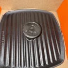 Le Creuset 9 Inch Square Matt Black Cast Iron Panini Press New. Price: $140.00.