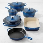 Creuset Signature Enameled Cast Iron 10-PIECE Cookware Set, Lapise, Free New. Price: $689.88.