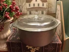 Vintage 10" Hammered Aluminum Pot W/glass Fire King Lid Made Usa Quality Nice Used. Price: $29.99.