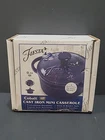 Cobalt Blue Enameled Nib Cast Iron Mini Dutch Casserole Fiestaware .35 Qt New. Price: $27.99.