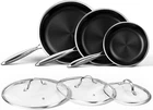 Innerwell Nonstick Titanium Ceramics Stainless Steel Frying Pan Set 6 Pieces New. Price: $160.00.