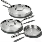 Umite 3 Pieces 8 /10 /11 Stainless Steel Frying Set Cooking W/ 2 Lids New. Price: $44.99.