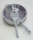 The Cellar All One Pan Lid Steamer Insert With Spatula Light Gray Ceramic New. Price: $34.19.