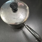 Revere 2 Qt Stainless Steel Saucepan W/ Lid, Copper Bottom, Long Handle Used. Price: $18.25.