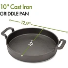 Cuisinart CCP-1000, Pre-seasoned Cast Iron Griddle Pan, 10" Used. Price: $22.00.
