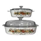 Vintage Corning Ware Spice Of Life A-10-B & A-1-B Casserole Dishes With Lids Used. Price: $45.00.