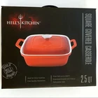 Hells Kitchen White Ceramic Bakeware Square Covered Casserole Cooking Dish New. Price: $59.99.