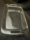Pyrex Aqua Blue Tinted C233 9X13 Glass Casserole Dish W Handles Used. Price: $8.39.