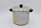 Vintage Revere Ware 1801 Copper Bottom Quart Stock Pot Lid Clinton Ill. Usa Used. Price: $35.99.
