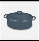 Rare Cuisinart Oval 5.5 Q Cast Iron Casserole Provencal Blue Dutch C1755-30 New. Price: $120.88.