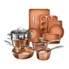 Gotham Steel 15-PIECE Cookware Set Hammered Copper (2984) New. Price: $399.00.