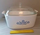 Corningware Blue Cornflower Dutch Oven Casserole Dish P-84-B Qt Used. Price: $29.99.