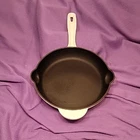 0705. Inspired Home Bel Fer White Enameled Cast Iron 10.25" Skillet Limited Ed. New. Price: $64.00.