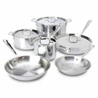 All-clad 401877R Stainless Steel 3-PLY Bonded Dishwasher Safe Cookware Set,... New. Price: $594.44.