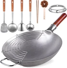 Teewe Carbon Steel Traditional Hand Hammered - 13.4" Chinese Woks Round Bott New. Price: $58.89.