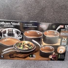 Gotham Steel 12 Piece Ceramic Cookware Set Nonstick Pots Pans Steamer Oven Safe New. Price: $137.67.