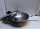 Tools Of The Trade Belgique 12.5" Stainless Wok Skillet Saute Pot Frying Pan Lid Used. Price: $129.99.