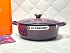 Creuset Risotto Pot 24CM 3.5QT Fig Purple Japonaise Cast Iron Shallow Nib New. Price: $379.05.