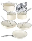 Gotham Steel Cream 12 Pc Non Stick Ceramic Cookware Set With Stay Cool Handles New. Price: $129.99.