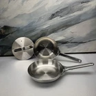 Caraway Stainless Steel Minis Duo (fry/sauce) & Cabinet Organizer CW-MNFS-203 New. Price: $187.99.