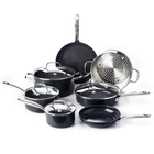 Greenpan Chatham Black Midnight Hard Anodized 11 Piece Cookware Pots & Pans Set New. Price: $204.54.