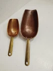 Vintage Solid Copper Scoop Set O.d.i Korea 2 & 7 Oz Sizes Brass Handle Used. Price: $27.99.