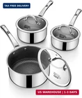 Sauce With LID,1.5 Quart & 2.5 3.5 Hybrid Nonstick Pans New. Price: $151.86.