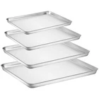 Baking Set Of 4, Yododo Stainless Steel Pan Sheets, Silver New. Price: $36.85.