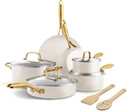 12-PIECE Nonstick Ceramic Cookware Set, Oven Safe, Pfas-free, Cream Color New. Price: $376.99.
