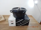 Staub Cast Iron 7-QT Round Cocotte Black 1102825 11" New. Price: $279.99.