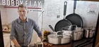 Bobby Flay 10PC Stainless Steel Cookware Set New Open Box. Price: $88.00.