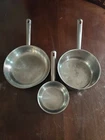 (3) Leyse Commercial By Innova 18/10 Stainless Steel Pans Used. Price: $74.99.