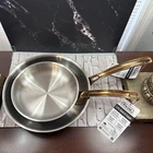 Viking Cast High-quality Stainless Steel Black & Copper 8 And 10 Frying Pan Set New. Price: $119.00.