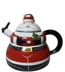 Vintage Roshco Santa Claus Porcelain Enamel 3 Quart Whistling Teapot Kettle Used. Price: $24.87.