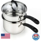 Cook Home 02655 Professional Double Boiler Saucepan 2-QUART 18-10 Stainless New. Price: $82.11.