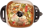 Bella Electric Skillet And Frying Pan With Glass Lid, Nonstick Coating Open. Price: $49.99.