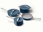 Caraway 12 Pc. Non-stick Cookware Set W/ Complimentary Storage, Navy New. Price: $379.99.
