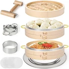 Macario Bamboo Steamer Basket Set 10 Inch Dumpling For Cooking With Side New. Price: $61.02.