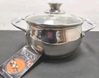 Cook's Supply 2 Quart Stainless Steel Sauce Pot With Glass Lid New. Price: $22.50.