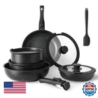 Simple Deluxe 12 Pcs Non-stick Cookware Set With Black Granite Texture Detachabl New. Price: $80.67.